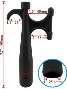 ISURE MARINE 2Pcs Nylon Boat Hook Floating,Hook For Extension Pole,Unbreakable,Durable,Rust-Resistant Boat Hook Replacement Attachment Replacement Boat Hook End For Mooring Yacht Boat Kayak,Black - Black - View 3