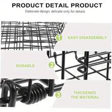Składany koszyk z odblaskową płytą, szybko składany tylny koszyk rowerowy - wytrzymały, czarny metalowy bagażnik z odblaskowym światłem tylnym i bezpiecznym paskiem, łatwy montaż do większości rowerów, rozwiązanie do przechowywania rowerów. Elegancki, czarny koszyk z odblaskową funkcją bezpieczeństwa.