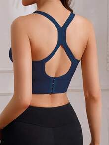 Sutiã Top Esportivo Sem Costura Yoga Pilates Moda Lingerie Feminina Fashion Conforto - Multicolorido - Visão 7