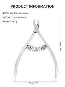 1pc Professional Stainless Steel Silver Nail, Toenail, Callus Trimmer - Nail Clipper & Callus Remover Tool For Nail And Toenail Care