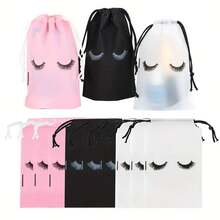 حوالي 50 قطعة حقيبة يد بسحاب من EVA، حقيبة تغليف هدايا حفلات مطبوعة بنمط الرموش، لوازم أعمال صغيرة، حقيبة تسوق، حقيبة حفلات، حقيبة هدايا حفلات، حقيبة حمل للأشغال اليدوية، هدايا حفلات، ديكور عيد ميلاد، ديكور هدايا حفلات، ديكور حفلات زفاف، لوازم حفلات، أكياس تخزين مستحضرات التجميل، أكياس العناية بالرموش، حزم رموش فارغة، كريم العيون، أقلام الحواجب المطبوعة على أكياس بسحاب.