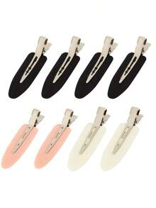 4/12/20/24/48pcs No Bend Hair Clips, Creaseless Duckbill Alligator Clips For Hairstyling, Makeup, Salon, DIY Crafts - Sectioning, Waves, Bangs, Gift Set(Black/Pink/White)