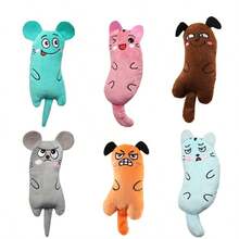 Đồ chơi mèo dễ thương, Đồ chơi nhồi bông tương tác thú vị cho mèo, Đồ chơi nhai mèo mini, Đồ chơi chuột nhai cho mèo nhỏ, Đồ chơi tự giải trí cho mèo, Đồ chơi giấy nhăn đáng yêu cho mèo - Nhiều màu - Xem 11
