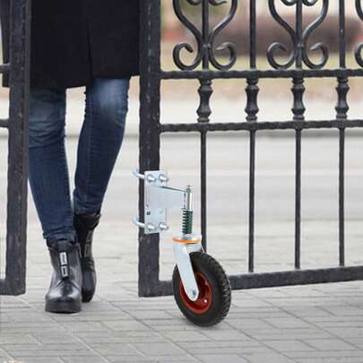 Rainaut 8" Gate Wheels, 661.39lbs Gate Caster, Heavy Duty Gate Caster 360° Rotation Angle For Wooden Gates, Metal Gates, Cottage Gates, Fences, Farm Gates, Driveway Gates