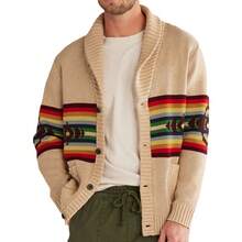 Men Sports Knit Tops - Khaki - View 6