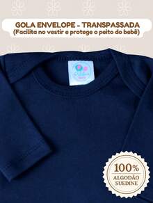 2-Piece Baby Girl Boy Unisex Bodysuit And Romper Kit 100% Cotton Suedine - Navy Blue - View 2