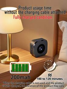 200mAh Mini kabellose WLAN Sicherheitskamera mit Nachtsicht, Nanny/Haustier/Baby Monitor für Zuhause, Tür, Zimmer, Smart Home Gerät, WLAN erforderlich