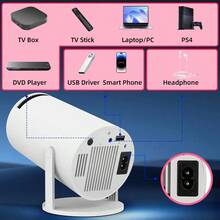 GAWFOLK Proyector Cine En Casa,High Definition 4K Projector With Bluetooth And Adjustable 180 ° Projection Angle. Compact & Portable Mini Projector Complimentary Remote Control,Projector Screen,Supports 2.4G+5G WIFI6 Ultra Fast And Delay Free Projection With Dual WIFs On The Same Screen, 1280 * 720P Proyector, Supporting Projection In Various Occasions Such As Home, Cinema, Outdoor, Parties, Etc  Tv Projector  Proyector Portatil Proyector Astral - Xem 2