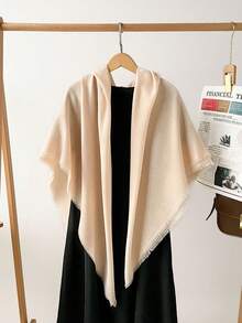 1 Piece Women's Bohemian Style Linen Blend Windproof Shawl Scarf, 130*130cm Large Scarf, Versatile For Outdoor Activities For Dress - Multicolor - View 7