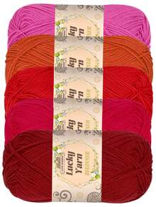 5 件/套 250 克优质图案腈纶纱线套装，每件 50 克 - 柔软，适合 DIY 针织和钩编项目，用于围巾、帽子、手套、毛毯、手工艺品、秋冬