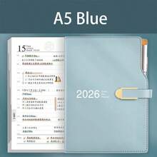 1 Stück 2026 Planungsbuch A5/A6 Terminplaner Kalenderbuch Tagesnotizblock (2026.01-2026.12)