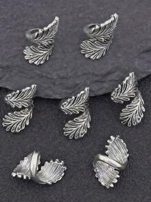 8/20/50 件,珠宝制作垫片。16 毫米复古羽毛形垫片珠,带有雕刻纹理的古银锌合金装饰珠,用于 DIY 耳环、项链、手链和其他珠宝配饰制作。珠子,珠宝制作用珠子,珠宝制作用品,垫片珠,手链珠,手链珠,饰物,珠子垫片。生日派对、万圣节、圣诞节装饰、成人工艺品用品 - 彩色 - 查看 5