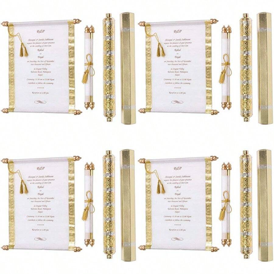 MX  WEDDING Bridal Shower INVITATIONS Scroll Cards131 - 如圖 - 查看 1