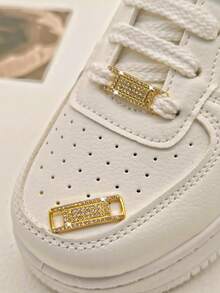 2/4pcs Metal Shoelace Buckle - Hollow Out Zinc Alloy, Synthetic Cubic Zirconia, Unisex Sports Shoes Accessories, Shoe Decoration, Shoe, Spring Summer Picks, Brides Maid Gifts, Room, Bedroom Decor, Bedroom Decor, Beach, Travel, For Men, For Women, Vacation,Cute Stuff - Multicolor - View 1