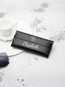 Customized Leather Glasses Case, Personalized Glasses Pouch, Sunglasses Leather Protective Sleeve, Soft Leather Eyeglasses Bag, Crush-Resistant Soft Glasses Bag, Anniversary Gift, Gift For Him, Bridesmaid Gift