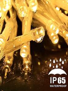 3.5M/7M Luces de cortina solar tipo carámbano, decoración de luces navideñas para interiores/exteriores, 97 LED/160 LED con 8 modos de parpadeo, luces de hadas LED con función de memoria, a prueba de agua para decorar aleros, jardín, fiesta, balcón, árbol, techo, paredes en vacaciones