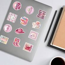 100PCS Blue Pink Coast Aesthetic Graffiti Stickers DIY Decoration Guitar Notebook Luggage DIY - Multicolor - View 7