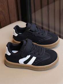 儿童运动鞋新款男童百搭防滑幼儿和小孩鞋运动鞋软底大童训练鞋 - 黑色 - 查看 6