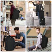 Lubardy Mochilas para Hombre y Mujer Mochila para Laptop 15,6 Pulgadas Mochila Viaje Mochilas Resistente al Agua Negra para Juveniles Universitaria - Negro - Ver 7