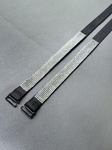 1/2 Cặp Áo ngực có dây đeo vai có thể tháo rời đính đá Rhinestone nhiều màu lấp lánh, quyến rũ dành cho nữ - Nhiều màu - Xem 10