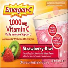 Emergen-C 1000mg Vitamin C Powder For Daily Immune Support Caffeine Free Vitamin C Supplements With Zinc And Manganese, B Vitamins And Electrolytes, Super Orange Flavor - 30 Count - Flavor NameD - 查看 1