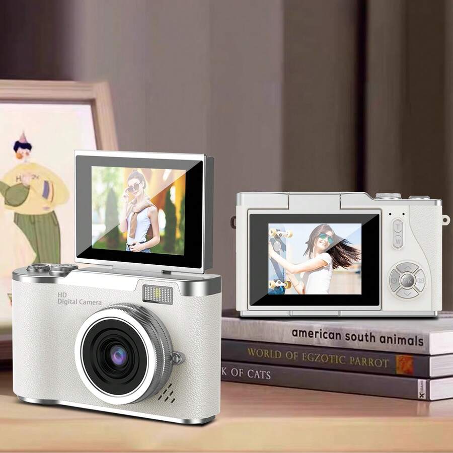 4K HD Mini Camera Video Recording 32GB With Digital Camera Gifts Toys Digital Camera - Digital Compact Video Cameras ﻿ - 白色 - 查看 1