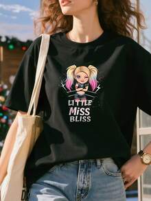 Alexa Bliss Shirt, Little Miss Bliss, Wrestling Fan Tee, WWE Women's Superstar - 黑色 - 查看 2