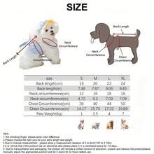 1 Set Dog Harness Leash Outfit With Hoodie, Adjustable & Washable For Small/Medium Dogs & Cats