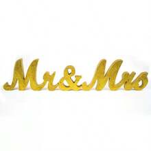 1 Set Of Mr&Mrs Wooden Wedding Decoration Set, Wedding Table Sign With Letter Decoration, Wooden Stand-Alone Letters For Photo Props, Rustic Decoration, Wooden Letters For Main Table Wedding, Anniversary Party Valentine's Day Retro Commemorative Party Favors Best Gifts, Wedding Decor, Home Decor, Room Decor Bride Birthday Graduation Birthday Decorations Party Decorations Bachelorette - Mr&Mrs - 查看 7