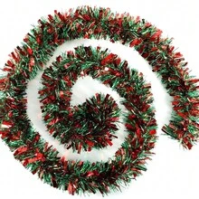 13/32FT Christmas Tinsel Garland Xmas Metallic Tinsel Twist Garland Glitter Christmas Tree Hanging Wreath Decor For Christmas Tree Decorations, Holiday Home Indoor Outdoor Party Supplies Staircase Railing Banister Indoor Outdoor Ornament Home Decor Christmas Decorations Room Decor Winter