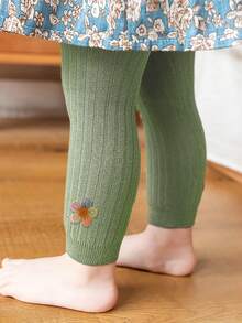 6 Pairs Girls Floral Tights, Cute & Sweet, Suitable For Spring, Autumn, All Seasons, Matching School Uniforms - Multicolor - View 5