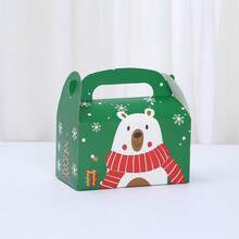 4pcs Christmas Theme Handheld Gift Boxes, Cartoon Apple Packaging Boxes For Christmas Eve, Afternoon Tea, Desserts, Cakes