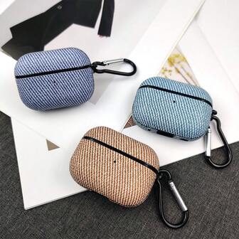 皮革耳机保护套，兼容Pro3/3/4/Pro/Pro2，3D可视皮革表面，外部配套按键