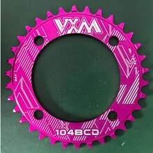104BCD Mountain Bike Single Chainring, 7075 Aluminum Alloy Closed Tooth Chainring, 32T/34T/36T/38T