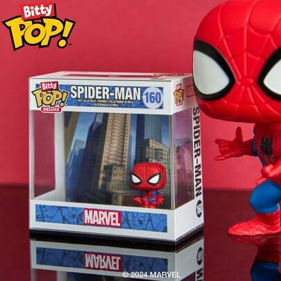  FUNKO Bitty Pop! Deluxe Spider-Man (Cityscape) - Regalo - Mercancía oficial - Fans de videos - Figura de modelo para coleccionistas y exhibición