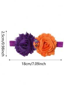 1pc Halloween Baby Headband, Cute & Funny Sunflower Children Hair Band, High-Quality Halloween Baby Hair Accessory, Creative Holiday Atmosphere Decor