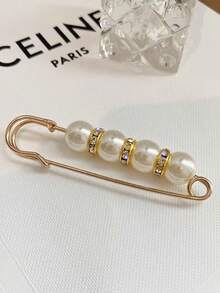 New Faux Pearl Waist Adjustment Tool! Dual Functions Of Waist Tightening/Reduction & Anti-Exposure Versatile For Pants Skirt Waist Also Can Be Used As Brooch Essential For Sweet Ladies Y2K