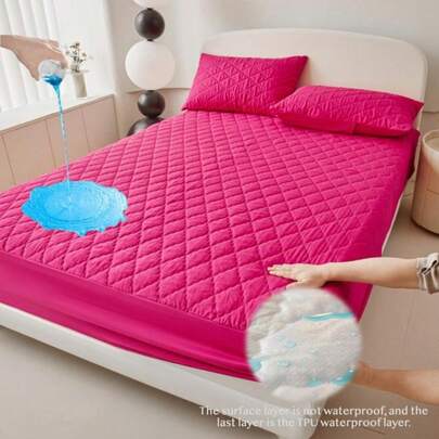 3-Piece Waterproof Bedding Set - Fitted Sheet + 2 Pillowcases - Reversible Comfortable