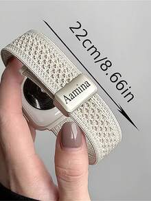 1pc Customizable Watch Band, Fashionable Breathable Nylon Woven Strap, Suitable For 49mm, 46mm, 45mm, 44mm, 42mm, 41mm, 40mm, 38mm; Magnetic Nylon Woven Watch Band, Suitable For 10/9/7/6/5/4/3/2/1, Adjustable - Valentine's Day And Mother's Day Gift, Personalized Customization, Birthday Surprise For Girlfriends - Multicolor - View 7