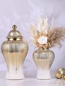 1 إناء سيراميك فاخر أوروبي للتخزين العام، ديكور طاولة للمنزل وغرفة المعيشة ومدخل المنزل والفندق، أفضل هدية عيد الميلاد، ديكور للمنزل والزفاف وحفلات عيد الحب وأعياد الميلاد، إناء زهور - متعدد الألوان - مشاهدة 6