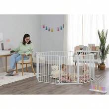 Puerta de  para bebés y parque infantil ajustable ultra ancho de 192 pulgadas, 4 en 1, kit gratis, incluye 4 juegos de piezas de montaje en pared para puerta de  infantil - 192 pulgadas - Ver 5