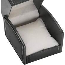 Luxury Single Watch Box With Removable Pillow, PU Leather Single Watch Wristwatch Jewelry Storage Display Holder Cases Men And Women Black - màu đen - Xem 7