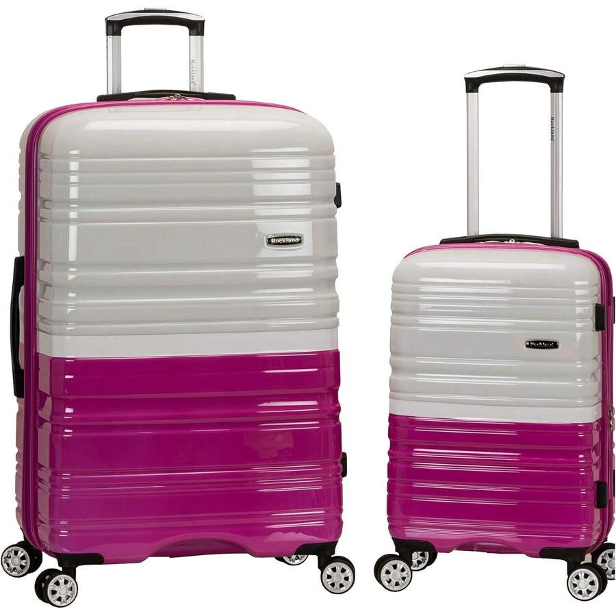 ¡RecomendadoRockland - Juego de 2 ruedas de policarbonato expandible, 20 pulgadas, 28 pulgadas, 2 toneladas blancas, 2 Piece (20"/28"), Melbourne Hardside - Equipaje con ruedas giratorias expandibles¡Top de Temporada - 2 toneladas blancas - Ver 1