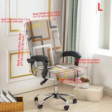 1PC Stretch Printed Computer Office Chair Covers, Soft Desk Rotating Chair Slipcovers, Removable Washable Anti-Dust Spandex Chair Protector Cover With Zipper For Office Home Decor - Multicolor - View 18