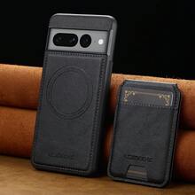 OUKNOEO Detachable Magnetic Wireless Charging Faux Leather Phone Case, Compatible With IPhone 17 Air 16e 15 14 13 Pro Max S26 S25 Edge S24 Ultra Plus A37 A57 Pixel 10 9 8 7, With Card Holder, 3 Card Slots, Anti-Theft Card Pocket - Black - View 18