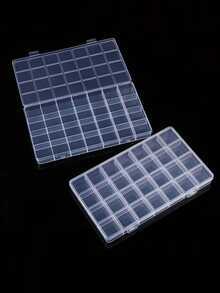 1个多功能28格透明塑料收纳盒，可用于整理珠子、珠宝、渔具和手工配件——非常适合返校季、节日送礼和DIY项目——PP材质，经久耐用，是圣诞节、感恩节和新年庆祝活动的理想之选。