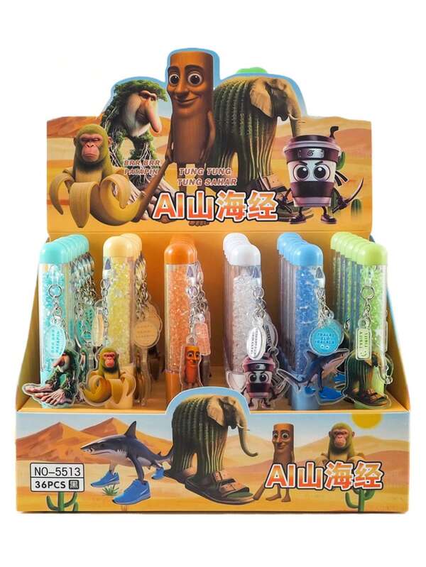 Penna a sfera per cancelleria per bambini nello stile della versione americana di Shanhaijing, il miglior regalo per i bambini, adatta per l'uso degli studenti.