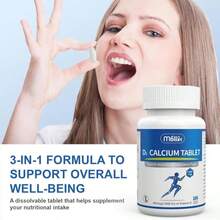 Mellk Calcium-Supplement Vitamin-D3 1200-Mg Magnesium-Mini - 186Tablets Unflavored Slow Release Bone Health Women And Men Dietary Supplement Easy To Swallow Sugar Free - Tên hương vịA - Xem 7
