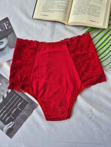 Kit 5 Calcinha Cinta Modeladora Mirla Alta Pressão Rendada Moda Intima Feminina