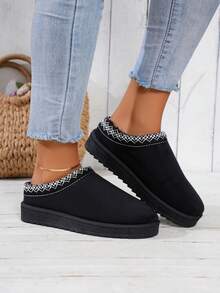 Botas de nieve para mujer 2025, con forro térmico y suela gruesa para mantener el calor en invierno